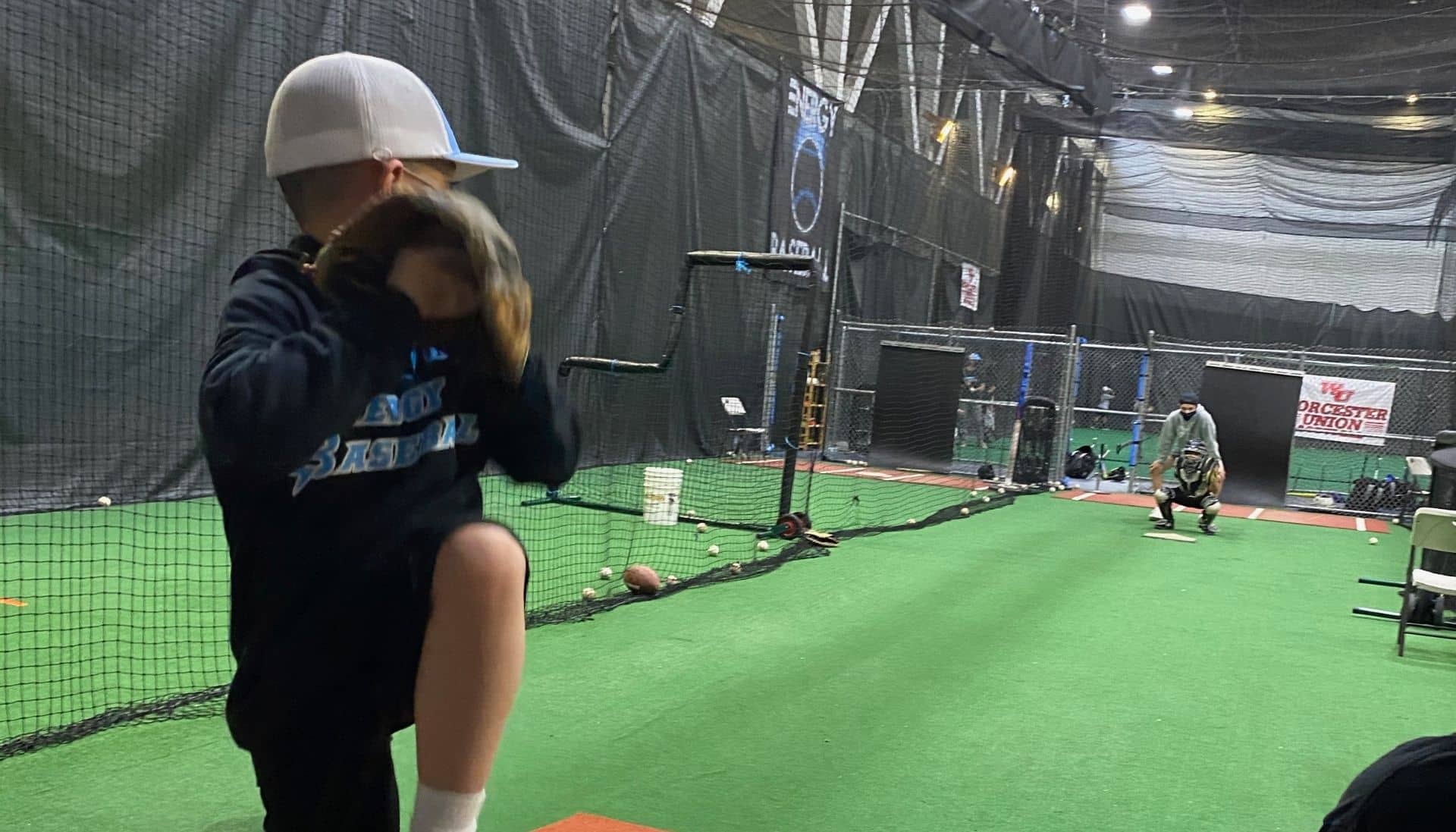 Indoor batting cages at Energy Athletics